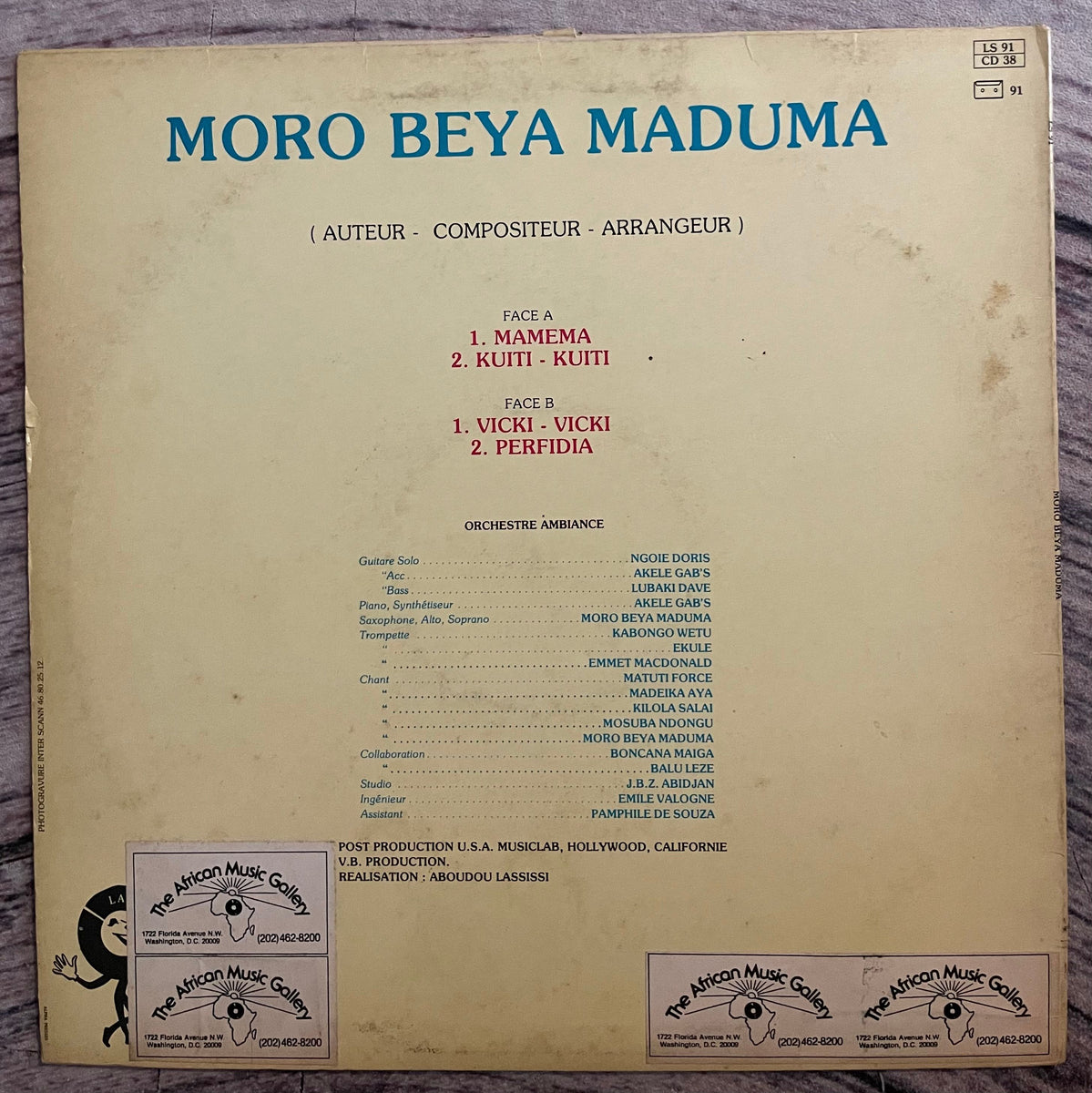 Moro Beya Maduma, Orchestre Ambiance – Mamema – Galapagos Records