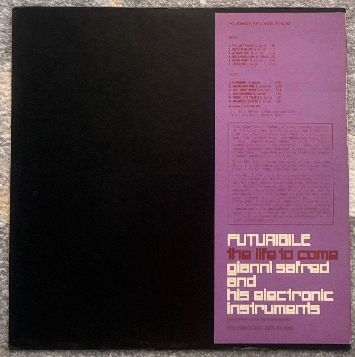 Gianni Safred – Futuribile (The Life to Gianni Safred & His Electronic Instruments – Futuribile (The Life