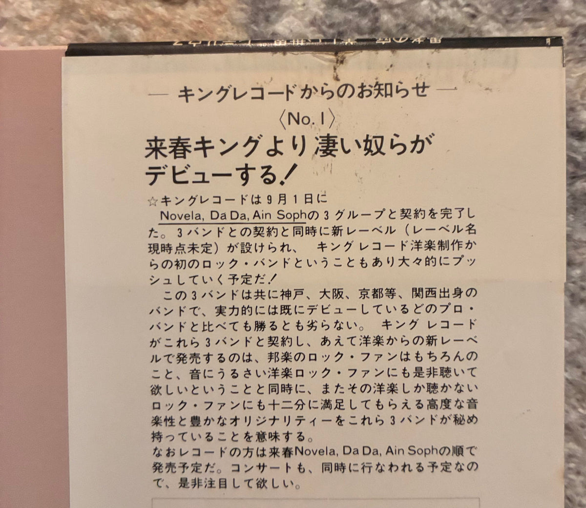 【PROMO】Roedelius Jardin Au レデリウス　GP-710 PROMO】Roedelius Jardin Au レデリウス GP-710 PROMO