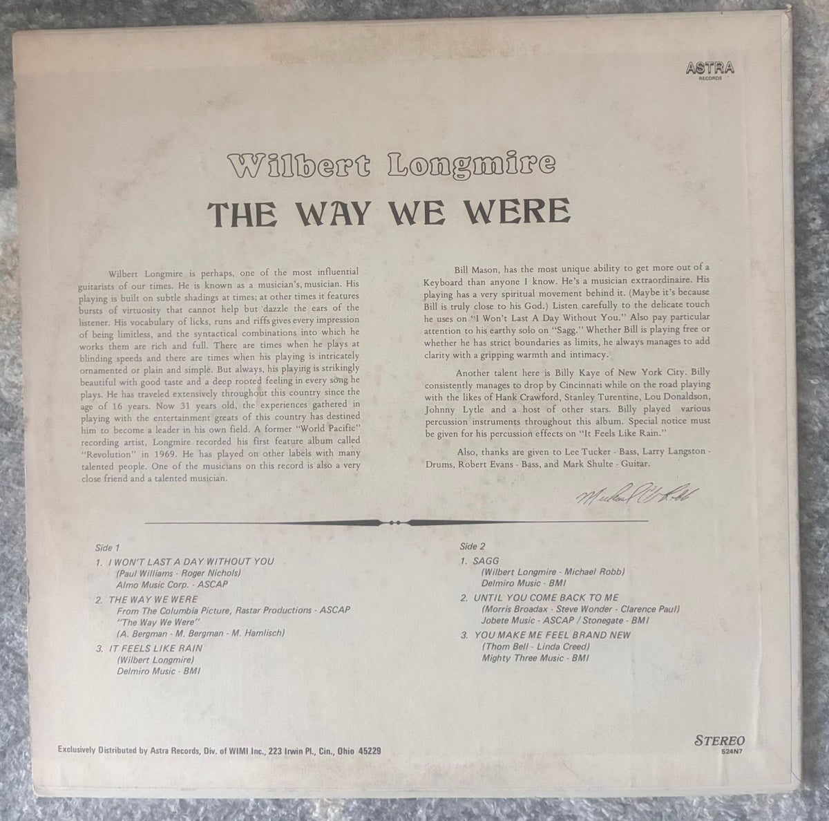 青山学院大学 1979年 卒業記念レコード　The Way We Were 青山学院大学 1979年 卒業記念レコード The Way We Were