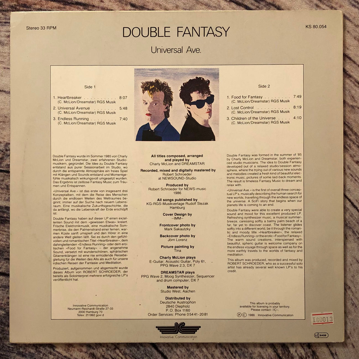 Double Fantasy ‎ Universal Ave. Galapagos Records