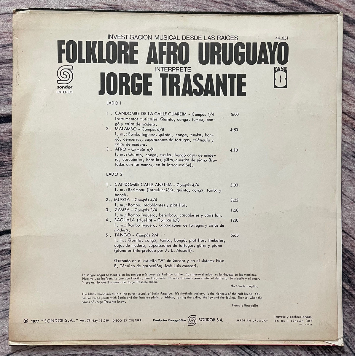 Eduardo Mateo × Jorge Trasante レコード LP